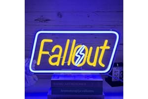 PILOYINDE Fallout led regalo natalizio al neon Fallout azzurro insegna al led insegna al neon del gioco per la decorazione della camera da letto regalo per ragazzo