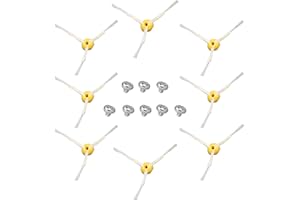 VERA STRIKE Pack de 8 Cepillos Laterales con 8 Tornillos para Roomba Series 500, 600, 700, Pack De 8 Cepillos De Recambio para Aspiradora Robot, Kit De Accesorios De Repuestos Compatibles con Roomba