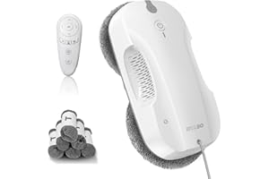 iDEEBO E300A Fensterputzroboter, 6000 Pa Fensterroboter mit Automatische 2-Fach Sprühsystem, Intelligenter Navigation und Kantenerkennung geeignet für Innen- und Außenfenster, Glas, Fliesen