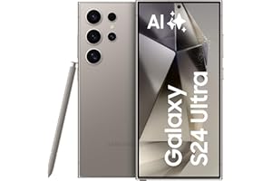Samsung Galaxy S24 Ultra AI Smartphone, Android-Handy ohne Vertrag, 12GB RAM/256GB Speicher, 200-MP-Kamera, S Pen, Lange Akkulaufzeit, Titanium Gray, 3 Jahre Herstellergarantie