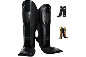 REWON GEAR REWON Espinilleras de Kick Boxing, espinilleras Muay Thai, Shin Instep Pierna protección para Boxeo, MMA, Sparring, Artes Marciales Entrenamiento