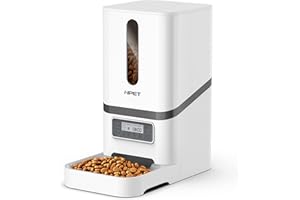NPET 6L Distributeur Croquettes Chat Automatique, Distributeur Croquettes Chien Automatique avec minuterie programmable, Convient aux Petits et Moyens Animaux de Compagnie