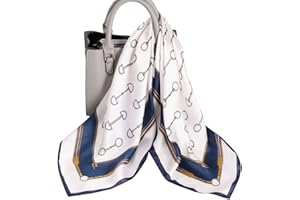 KOOYOL Femme Foulard Carré de Soie Multi-motifs Foulards de la mode légère Carré Wrap Sentir soie Écharpes