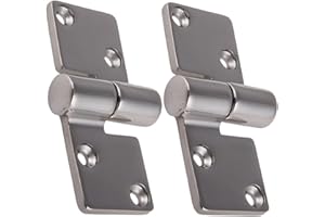 BOOTSTEILE BRAUER 2 Edelstahl Scharniere MOTORHAUBE RECHTS 92 x 36 mm Edelstahlscharnier Edelstahl A4 Beschlag