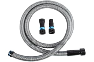 Cen-Tec Systems Quick Click Hose for Home and Shop Vacuums with Two Piece Power Tool Adaptor Set for Dust Extraction (3m)