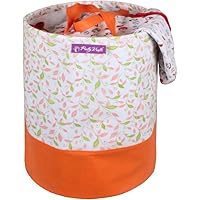 PrettyKrafts Canvas Laundry Bag, Toy Storage, Laundry Storage (45 L) - Orange Printed