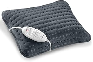 Beurer HK48 Cosy Heated Cushion | Sofa cushion with integrated heat pad | Rapid warm-up function | 3 temperature settings | Extra soft reversible cover | Machine washable | Beurer Safety System