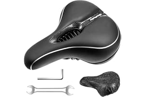 VOTUKU Selle Velo Gel Confortable, Selle de Vélo avec Fonction d'Amortisseur, Accessoire Velo Selle Velo Confortable pour VTT Vélos/Velo Electrique/Route vélos/Ville