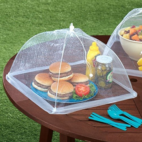 8 Pack of Pop Up Mesh Screen Food Cover Tent,17 Inches Reusable and Collapsible Outdoor Food Cover,Food Protector Tent Keep Out Flies, Bugs, Mosquitoes