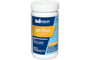 Bellaqua pH Plus Piscine 1 kg – Augmente Le pH de l’Eau – Granulés pH + Piscine – Équilibre et Confort de Baignade