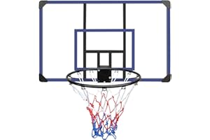 FUNJEPE Wall-Mounted Basketball Hoop, 45 "x 29" shatterproof Backboard, Folding Hoop, Durable Hoop and All-Weather net for Indoor and Outdoor use