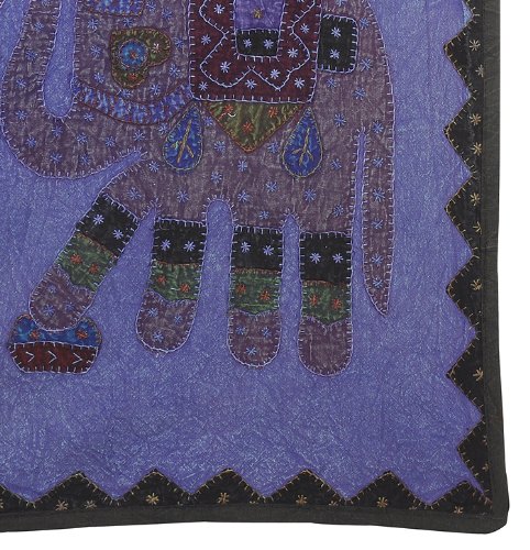 Imagen 2 de Pared decorativos Elephant Cotton Tapiz colgante con tamaño de rosca y Patch Work 16 X 51 pulgadas