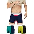 XYXX Men's Dualist Micromodal Regular Fit Colorblock Antimicrobial Trunks with No Marks Waistband (Pack of 3)