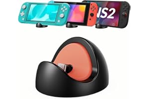 Gorixer - Estación de acoplamiento portátil para Nintendo Switch 2 (2025) o 1/Lite/OLED,Mini cargador interruptor oficial y accesorios, color negro