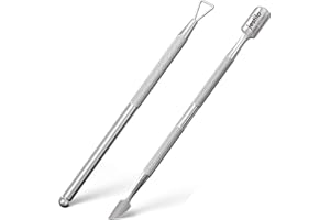 Jestilo Cuticle Pusher and UV Gel Nail Polish Remover [Pack of 2] Cuticle Remover & Trimmer | Nail Art Tools Scraper and Cleaner