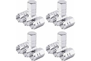 RSYHVG Dust Caps For Car Tyres, 16 Pieces Aluminum Alloy Tyre Valve Dust Caps, Easy-grip Hexagon Car Tire Valve Stem Caps Valve Covers Replacement With For Cars Bike Motorcycle,Silver