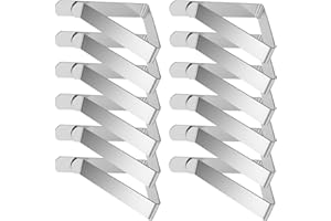 MEIRRAI Sujeta Manteles de Mesa Exterior, 12 Pcs Pinzas de Cocina Grande, 8 x 7 cm, para Restaurante Boda Fiesta Mesa Jardin Grosor de 2,5-6,5 cm