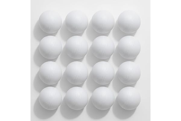 Ecommer Pack of 12 Lightweight Plastic Cricket Balls, Practice & Training Balls for Kids, Safe Soft Play for Indoor & Outdoor Cricket, Durable & Good Bounce (White)
