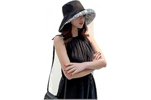 ULALAZA Plegable Packable Ajustable Cubo de Sol UV Wide Brim Verano Sombrero Mujeres Playa Safari Senderismo Viaje Bonnie