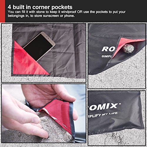 Tasche Picknick Decke, Olycism Geringes Gewicht Tragbare Wasserdicht Faltbare Picknickdecke für Draussen/Strand/Reisen/Camping/Wandern (3.6×5.2 ft) - 4