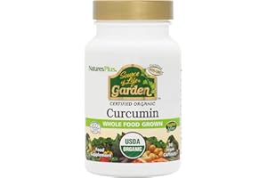 NATURE'S PLUS NaturesPlus Source of Life Garden Organic Curcumin - Standardised Curcuminoids, High Strength Turmeric Capsules - Gluten Free, Vegan - 30 Capsules
