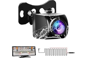 Podofo Kamera cofania AHD 1080P Przenośna kamera cofania do radia samochodowego Podofo, wodoodporna kamera szerokokątna IP69 160° do kampera, SUV, pickupa, vana