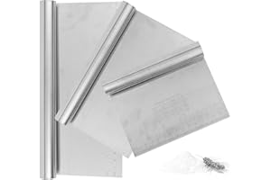 GTNCE 3 Pcs Dough Scraper, Non-Stick Bench Scraper Kitchen, Stainless Steel Dough Cutter, 15/20/25cm Kitchen Scraper with Precise Scales, Kitchen Tools for Cutting Bread Pastry Pizza Dough