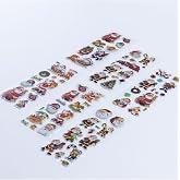 Bimotif 6 Adet Noel Babalı Kabartmalı Yılbaşı Sticker Seti Karışık