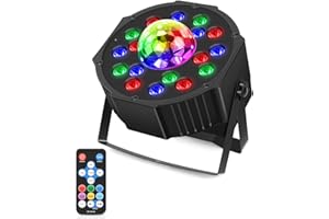 MOSFIATA Spots Lumineux Par LED RGB avec Lumière Boule Disco pour Fête Célébrations Scènes Mariage Halloween Noël