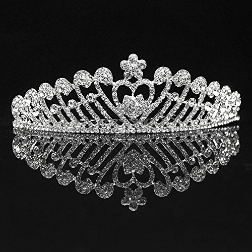 iShine Hochzeit Diadem Brautbrautjungfern Strass Kronen Stirnband Tiara Schließe Haarspange Kopf Schmuck Kronprinzessin - 2