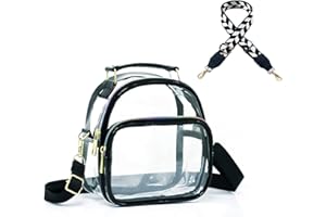 MaBanocota Clear Shoulder Bag,Transparent PVC Crossbody Bag Messenger Bag with Adjustable Strap for Concert,Daily Work,Travel or Sport