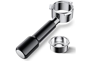 NEUTYPECHIC Portafiltro sin Fondo 54mm, 3 Orejas Acero Inoxidable Extraíbl Portafiltro sin Fondo, Portafiltro Cafetera Compatible con Breville Sage 870, 878 y Solis 1170, Adecuado Para Cafeterías