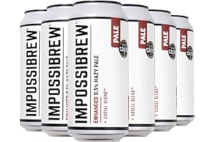 TWELVE GREEN BOTTLES IMPOSSIBREW ENHANCED PALE | Golden Crisp Refreshing 0.5% Hazy Pale - As seen on Dragons Den | 6 x 440ml Cans