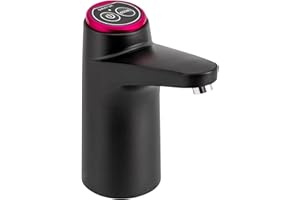 BATHRENA Wasserflasche Pumpe, Tragbarer Elektrischer Wasserspender, Wiederaufladbarer USB Aufladung Automatische Trinkwasserpumpe, Wasserspender Wasserpumpe für Home Office Küche Camping (Schwarz)