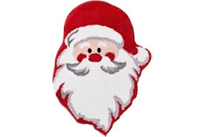 Factorys Weihnachten Fußmatten, Badematte Weihnachten Dekoration, Teppich Weihnachten Deko, Rutschfester Duschteppich Weihnachtsteppich für Küche Bad Wohnzimmer Dekoration (Rot)