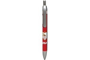 CYPBRANDS Sevilla FC - Bolígrafo 1mm, Diseño Escudo Sevilla FC, Color Rojo, Producto Oficial