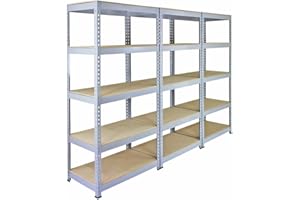MONSTER RACKING 3 Racking Bays 90cm Garage Shelving Storage Warehouse Shelves Unit Steel 5 Tier