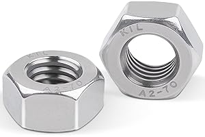 Ecrou M6 (DIN 934 / ISO 4032) | Ecrou Inox M6 20 pièces | Leryati Ecrous Hexagonal en Acier inoxydable | Hexagonaux Pour Vis Boulons et Écrous, Contre à filetage Métrique