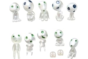 PFLYPF 10 Elfos de Árboles Luminosos, con 2 Elfos de Polvo Luminosos, Accesorios de Jardín de Fantasmas Luminosos, Accesorios de Estatuas en Miniatura, Mini Decoración de Jardín, para Plantas en Macetas.