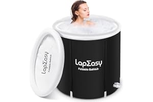 LapEasy Extra Large Ice Bath Tub,Ice Bath Tub for Athletes,Fitness Lovers Sturdy Cold Plunge Tub,Foldable Cold Plunge Tank,Portable Cold Therapy Tub Barrel for Adults