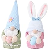 Set of 2 Easter Gnome with Eggs Rabbit Gnome Standing Cute Gnome Sweet Gnome Sugar Sweet Decoration for Easter Decoration Spring Decoration Easter Gifts Easter Arrangements Dimensions 30 x