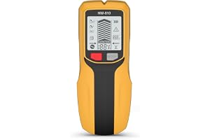 Stud Finder väggskanner, 6-i-1 dubbdetektor, väggdetektorcentrumsökning med LCD-skärm och ljudlarm för trä AC-kabel metalldubbar kabelreglage-detektion