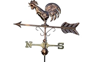 LINNEBORN METALLWAREN FÜR HAUS UND GARTEN Linneborn 3D - Bandiera del vento con rubinetto in rame con fissaggio incluso