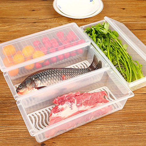 TOPmountain praktische Kühlschrank Lebensmittel Aufbewahrungsboxen Sealed Frisches Obst Gemüse Meeresfrüchte Halten Crisper Küchenwerkzeuge Geschirr