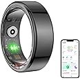 OBEST Bluetooth Smart Ring Health Tracker with Sleep,Heart Rate,Blood Oxygen Monitoring,Fitness Tracker Pedometer,Exercise Calories Monitoring,Smart Ring for Men/Women,Compatible with Android,iOS(12)