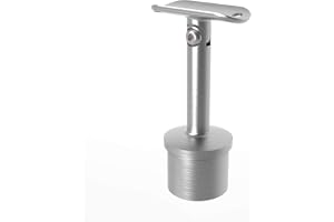 Sellon24® rostfritt stål rörstöd, ledstångsrör, ledstångshållare. V2A räcke för rör 42,4 mm (rörstöd 0718.242)