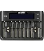 everActive Caricatore per fino a 10 batterie agli ioni di litio e NI-MH, Li- HV e Li-FePO4 professionale, veloce e universale, display LCD, test di capacità, modello: UC800