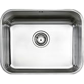 TEKA 18/10 Stainless Steel Single Bowl Undermount Sink, Basket Valve 3 &frac12;", Depth 200 mm, Model BE 50.40 Plus 1C
