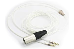 Ablet Kabel HiFi 4-pinowy XLR zbalansowany męski na podwójny 3,5 mm męski kompatybilny z Beyerdynamic T1 2., T5p drugiej generacji, posrebrzany zamiennik, ulepszony kabel audio
