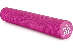 Kingdom GB Rullo in schiuma EVA per fitness, equilibrio, allenamento, esercizi, per automassaggio e sollievo dalla tensione muscolare, massaggiatore per schiena, gambe, palestra, pilates, yoga, 90 cm,